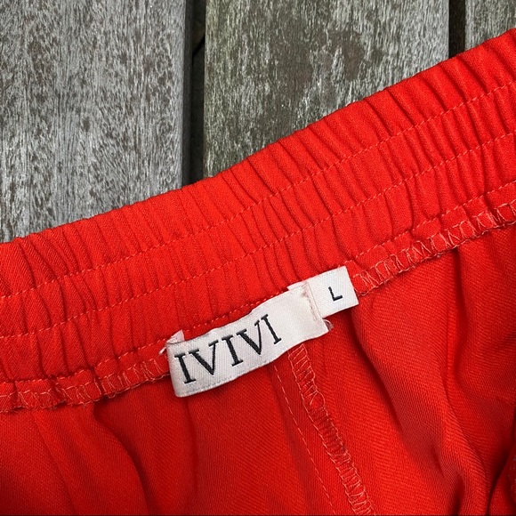 IVIVI Orange & Cream Tear-Away Relaxed Fit Pants - Picture 9 of 9